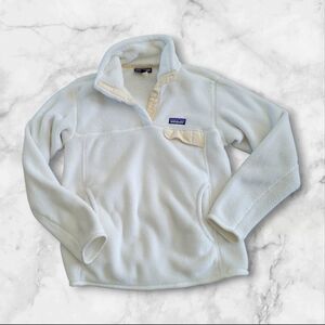 Patagonia Retool Snap T White Pullover Fleece Size M
